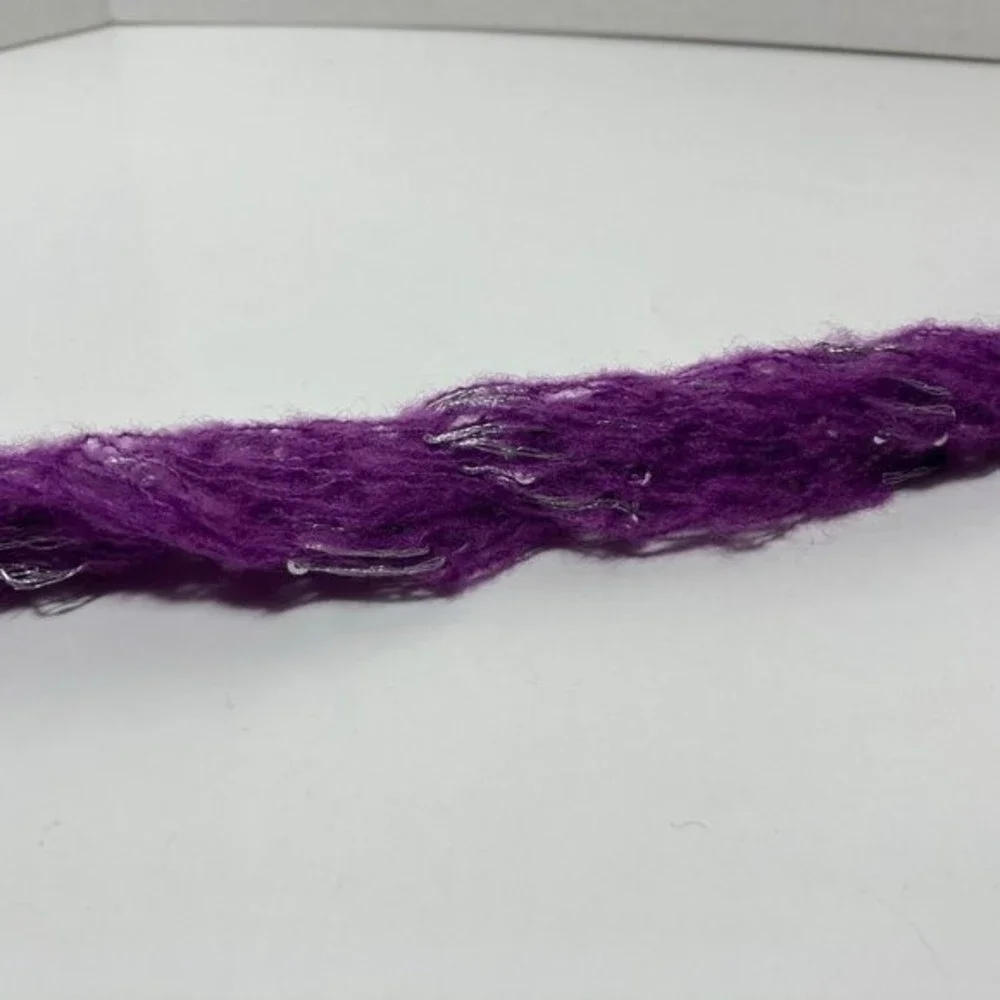 Purple Silver Sequin Rigoletto Yarn 20 Skeins